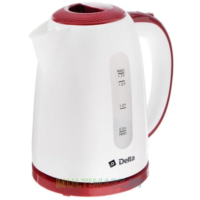 Электрочайник Delta DL-1106 (белый/бордовый)